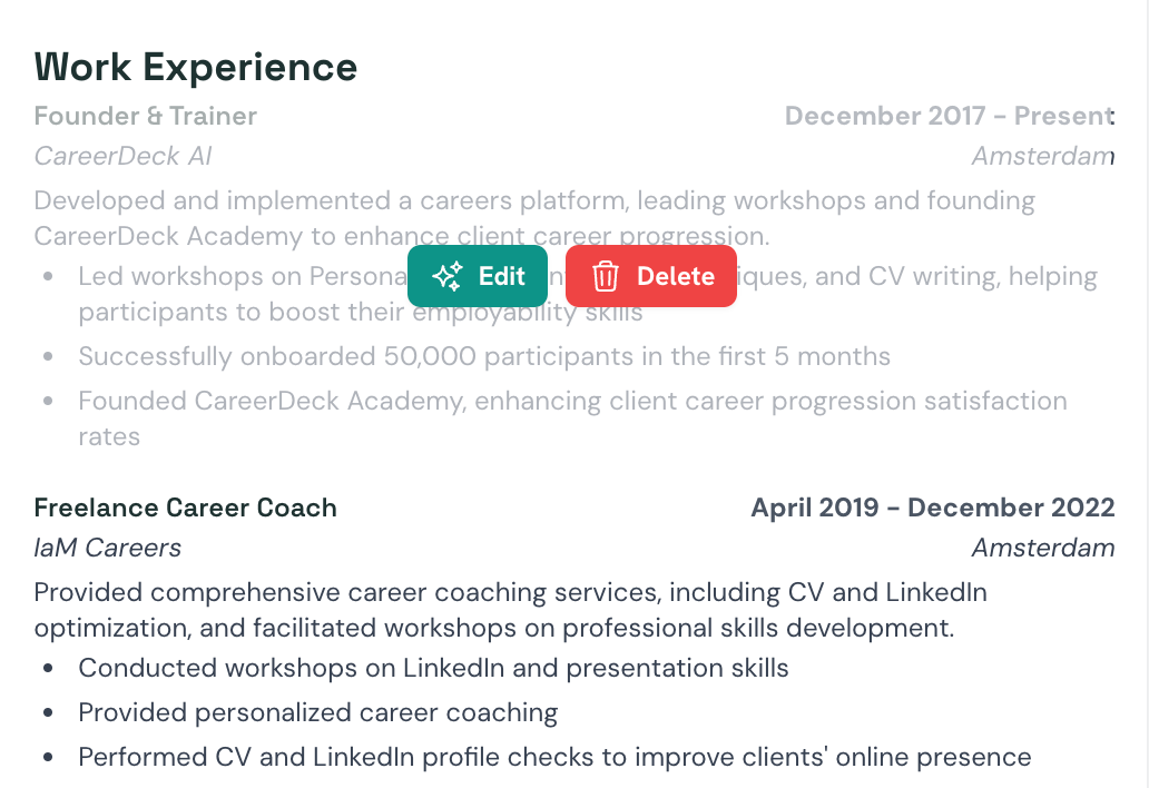Screenshot of Getting Started Step 3: Edit and download your documents
