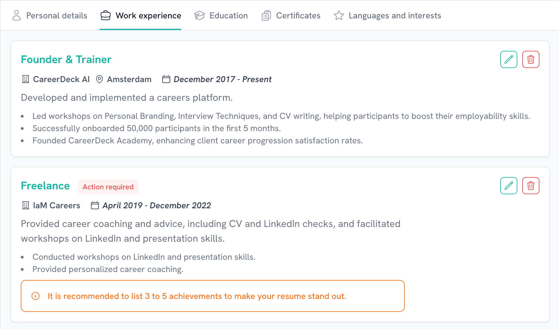 Screenshot of Getting Started Step 1: Sign up using LinkedIn